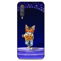 Xiaomi Mi 9 Kılıf FunnyMaX (42) Rugged Armor Kılıf Kedili Mor