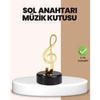 Sol Anahtarı Temalı Döner Müzik Kutusu Melodili Dekoratif Ürün
