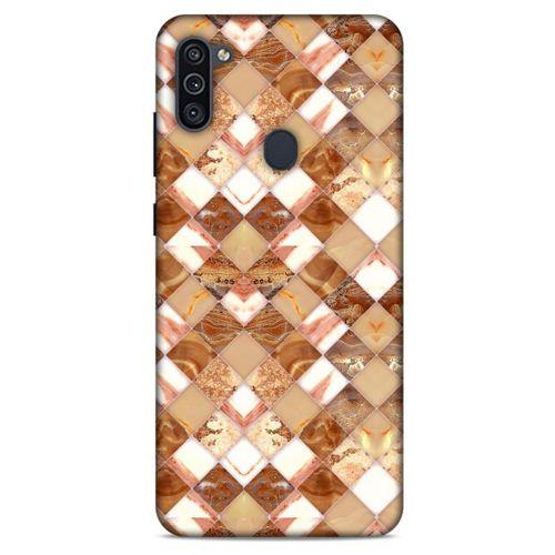 Mermer Desenli (24) Tema Darbe Emici Kılıf Kestane Samsung Galaxy M11 Kılıf