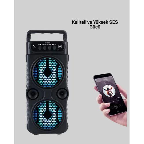Led Işıklı Kablosuz Bluetooth Hoparlör Yüksek Ses Güçlü Bas Performansı Taşınabilir Şarjlı