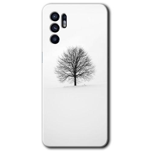 OPPO Oppo Reno 6 Kılıf HD Desen Baskılı Arka Kapak - Alone Tree