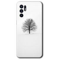 OPPO Oppo Reno 6 Kılıf HD Desen Baskılı Arka Kapak - Alone Tree
