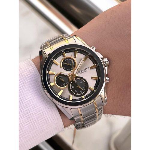 Lee Cooper Premium Nişan Ve Damatlara Özel 2 Yıl Garantili 5 Atm Erkek Kol Saati+Bileklik E08249.230