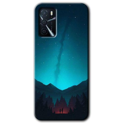 Potkal Hediye Fabrikası Oppo A16 Kılıf HD Desen Baskılı Arka Kapak - Night Fores Mount