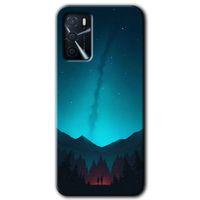Potkal Hediye Fabrikası Oppo A16 Kılıf HD Desen Baskılı Arka Kapak - Night Fores Mount