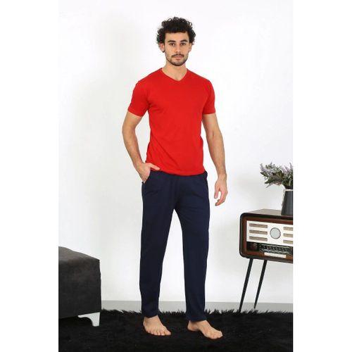 Erkek Penye Kırmızı 3'lü Pijama Takımı