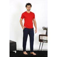Erkek Penye Kırmızı 3'lü Pijama Takımı