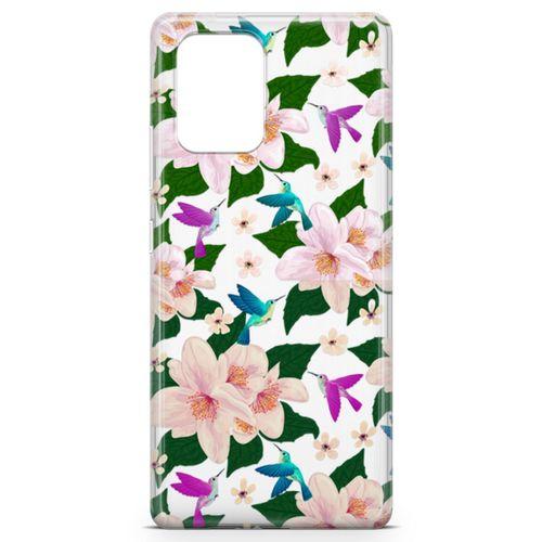 Samsung Galaxy A91 Kılıf Karanfil Kuşlar Arka Kapak Koruma Desenli Full Koruyucu