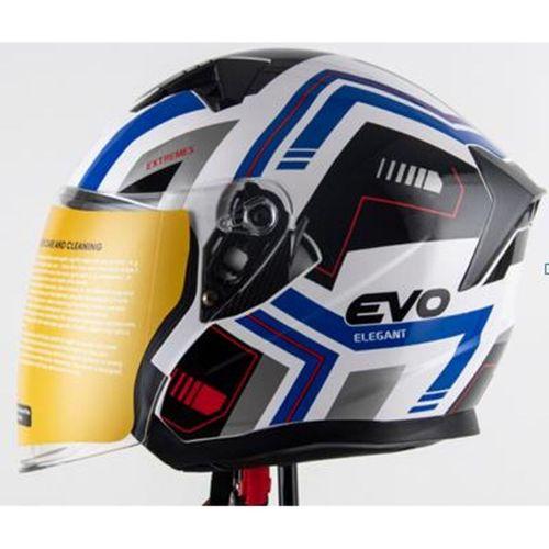 SEVGENT Kask Çenesiz Gözlüklü Evo Mavi-Siyah 52808 -S-