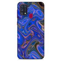 Samsung Galaxy M31 Uyumlu Kılıf Mavi Delisi (5) Koruma Kabı Mermer