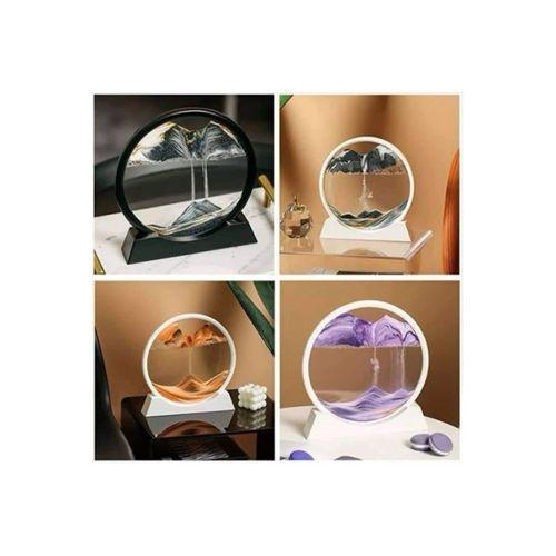 3d Led Işıklı Kum Saati Gece Lambası Hareketli Sulu Kum Saati Dekoratif