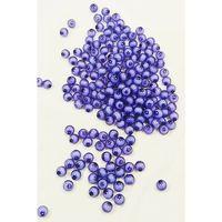 Yuvarlak Boncuk İçten Boncuklu Bileklik Çanta Boncuğu 8 mm 50 gr Eflatun - BNC472