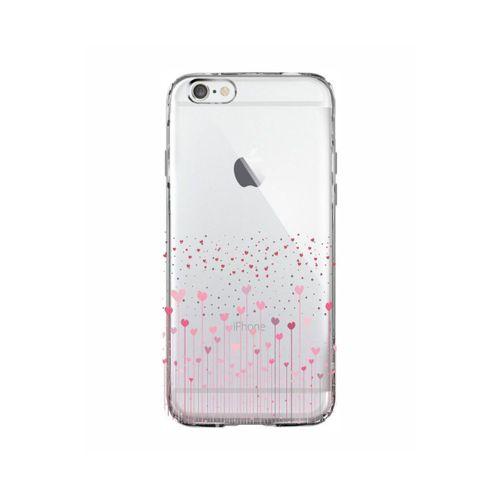 Kalpli Bahçe Tasarımlı iPhone 6 Şeffaf Telefon Kılıfı