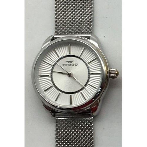 Ferro 30 mm Gümüş Hasır Kordon Kadın Kol Saati F21152C-A F21152C-A
