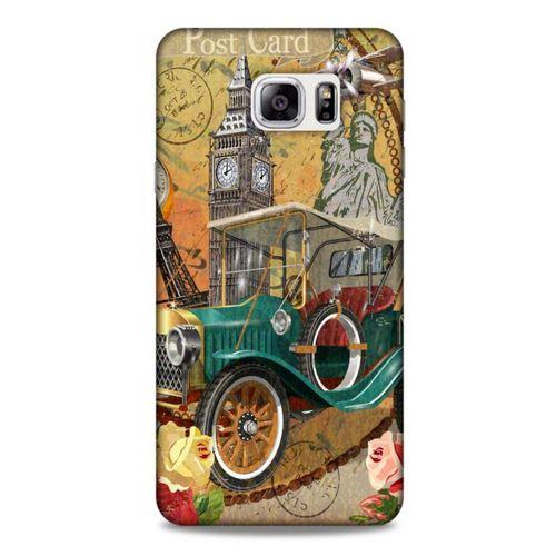 Retro (37) Desen Silicone Cover Renkli Samsung Galaxy Note 5 Kılıf
