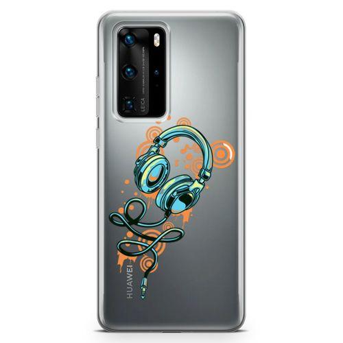 Huawei P40 Pro Kılıf Dj Kulaklığı Arka Kapak Koruma Desenli Full Koruyucu