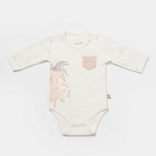 Bibaby Bibaby Biorganic Koala Jungle Uzun Kol Bebek Body 56969 Pembe