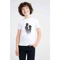 Silhouette Multiple Exposure Couple Baskılı Unisex Çocuk Beyaz t-shirt