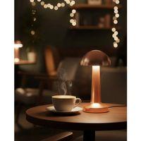 Kablosuz Dokunmatik Masa Lambası 3 Işık Modlu Usb Şarjlı Bronz