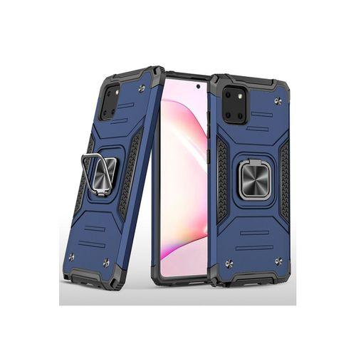 Newface Samsung Galaxy A81 / Note 10 Lite Kılıf Zegna Yüzüklü Silikon Kapak - Mavi