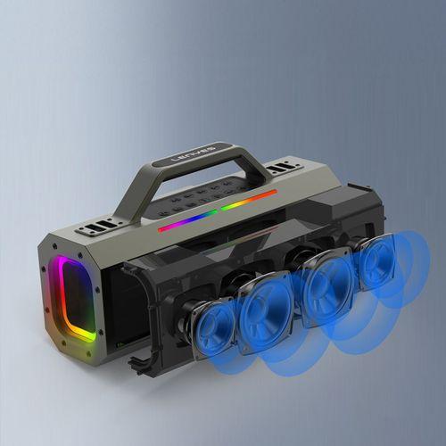Lenyes S833 RGB Led Işıklı Bluetooth Speaker Hoparlör ve Karaoke Bluetooth Mikrofon v5.0