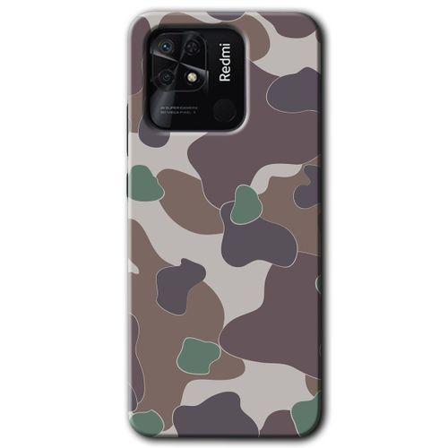 Xiaomi Redmi 10C HD Baskılı Kılıf + 9D Tam Ekran Koruyucu - Kamuflaj 11