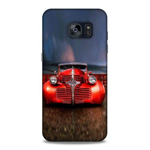 Lopard Samsung Galaxy S7 Edge Uyumlu Kılıf PickUpX (43) Thin Fit Kılıf Kırmızı Ateşli