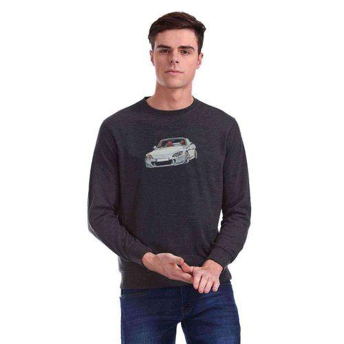 S 2000 Baskılı Füme Antrasit Erkek Sweatshirt