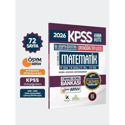 2026 FULLOrtaöğretim KPSS Matematik Kara Kutu ÖSYM Çıkmış Soru Bankası Son 15 Yıl(Sadece Lise)