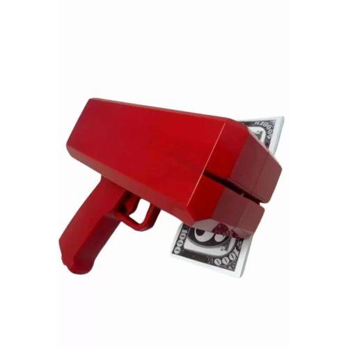 Kırmızı Parti Oyuncağı Para Saçma Fırlatma Tabancası Makinesi Super Money