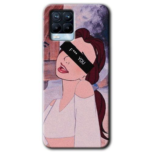 Realme 8 Pro Kılıf Baskılı Kapak - Bad Girl + 5D Tam Kaplayan Cam