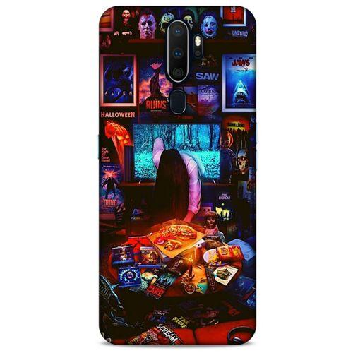 Retro (30) Desen Silicone Case Renkli Oppo A9 2020 Kılıf
