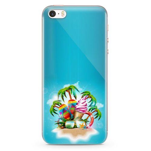 Apple iPhone SE Kılıf Terlik Gözlük Dondurma Arka Kapak Koruma Desenli Full Koruyucu