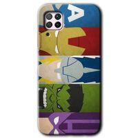 MRCİLETİSİM Huawei P40 Lite Kılıf HD Desen Baskılı Arka Kapak + Temperli Cam - Avengers-1