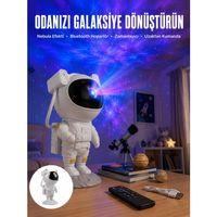 Astronot Bluetooth Hoparlör Gökyüzü Projektör Gece Lambası