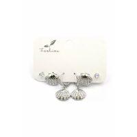 Çoklu Deniz Kabuğu Küpe - Gümüş