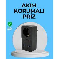 Termal Korumalı Priz Otomatik Çocuk Kilidi 4 Usb Type C