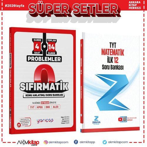 YarıÇap Yayınları TYT Problemler Sıfırmatik ve Zeduva Matematik İlk 12 Soru Bankası Seti 2 Kitap