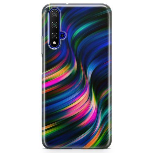 Honor View 20 Kılıf Boya Dalgası Arka Kapak Koruma Desenli Full Koruyucu