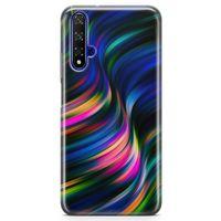 Honor View 20 Kılıf Boya Dalgası Arka Kapak Koruma Desenli Full Koruyucu