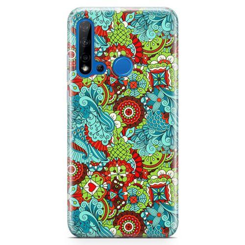 Huawei Nova 5i Kılıf Cam Motifleri Arka Kapak Koruma Desenli Full Koruyucu