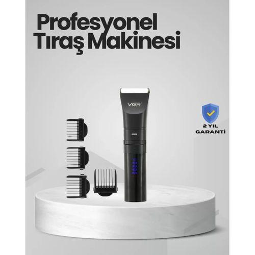 Şarjlı Tıraş Makinesi –dijital Ekranlı, Hızlı Şarjlı, Profesyonel Kesim Seti