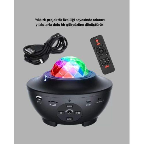 Galaxy Yıldız Projektör Çok Renkli Ayarlı Parlaklık Uzay Atmosfer Işığı