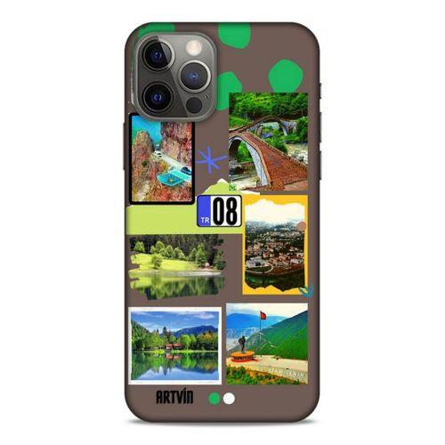 Lopard Apple iPhone 12 Pro Uyumlu Kılıf Şehirli ※ (8) Artvin Baskılı Kılıf
