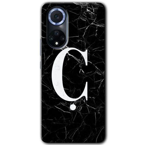Potkal Hediye Fabrikası Huawei Nova 9 Kılıf HD Desen Baskılı Arka Kapak - Beyaz Mermer Desenli Ü Harfi