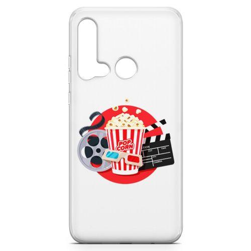 Huawei P20 Lite 2019 Kılıf Sinema Popcorn Arka Kapak Koruma Desenli Full Koruyucu