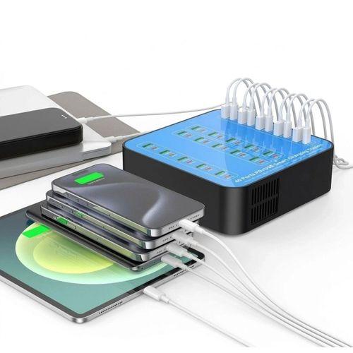 40 Portlu 400w Hızlı Şarj İstasyonu 20x Usb + 20x Type-c Pd Çıkışlı Şarj Cihazı