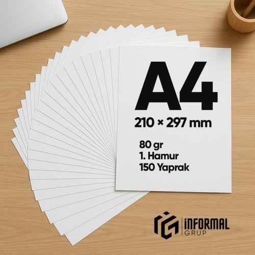 İnformal Fotokopi Kağıdı Premium Kalite A4 70 gr 100 Yaprak 1 Hamur
