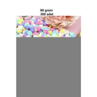 60 gr (300 adet) Şeker Rengi Akrilik Kalp Boncuklar Renkli Karışık Plastik Pastel Boncuklar Ara Boncuk Kalp Şekilli Kolye Bilezik için