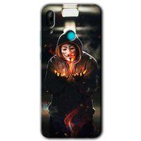 Huawei P smart 2019 Kılıf HD Desen Baskılı Arka Kapak - V for Fire + Kırılmaz Cam